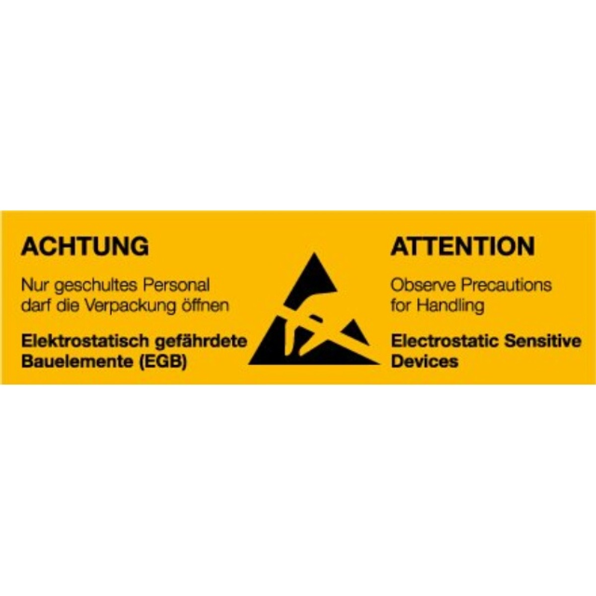 Warning icon with text