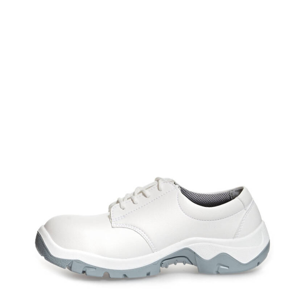 Color:white with steel cap, Size:49